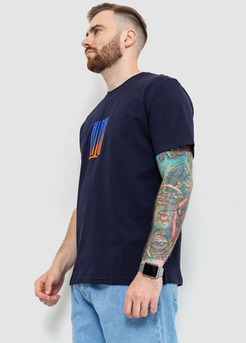 Темно-синя футболка чоловіча батал 208r018 з довгим рукавом Ager