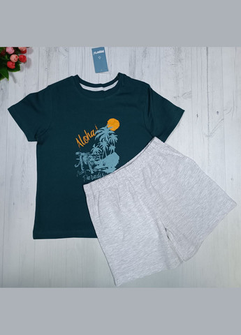 Комбинированная всесезон пижама летняя для мальчика футболка + шорты Pepperts