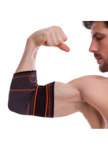 Налокітник еластичний з фіксуючим ремнем (1шт) 853CA (нейлон, поліестер, гума, р-р S, сірий-оранжевий) (853CA_S) Extreme (361436527)