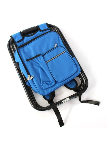 Стул-рюкзак складной туристический 3 в 1 с термосумкой для походов и рыбалки с термоотсеком и карманами 50 х 36 х 30 см Черный No Brand (337509373)