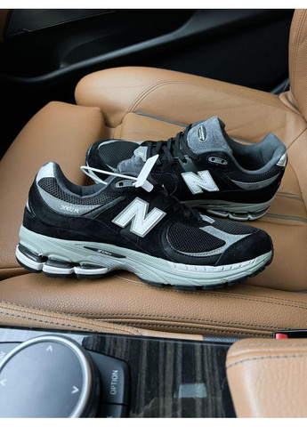 КРОССОВКИ ЖЕНСКИЕ NEW BALANCE 2002R BLACK WHITE НЬЮ БЕЛАНС 2002R No Brand чёрные демисезоны (368868374)