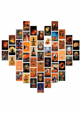 Набір міні-постерів для декору Хелловін 10,2х15,2 см 50 шт (NS0065_6) No Brand (315885510)