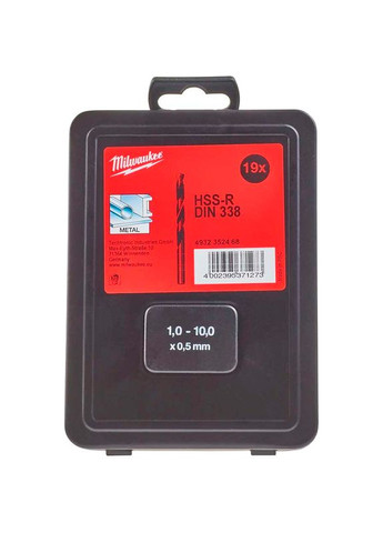 Набор сверл HSS-R 19 шт (4932352468) Milwaukee (329405739)