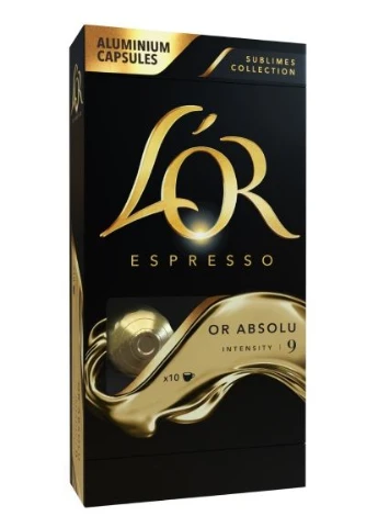 Кава Espresso Or Absolu капсули 10 шт арабіка Nespresso L'OR (386781544)