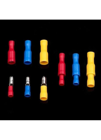 Набор обжимающих клемм 720 штук с изоляцией для соединения проводов, три цвета: красный, желтый, синий Lemanso (357494852)