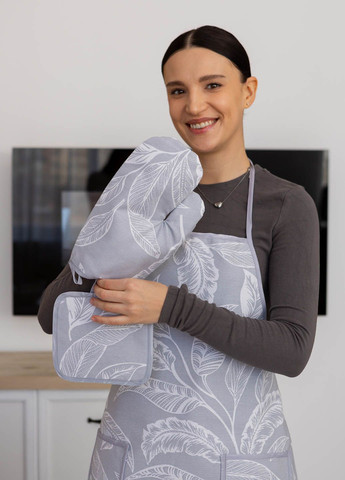 Кухонний набір водовідштовхувальний "Тропічне листя" 3 предмета Homedec - (322843884)