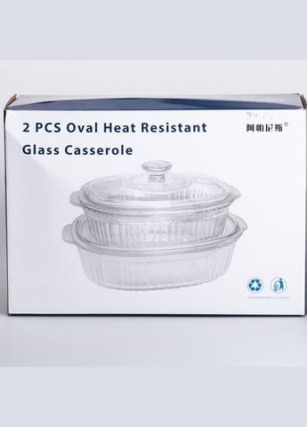 Набор форм для запекания из боросиликатного стекла Yiwu HP-34-27 1.8/2.8 л No Brand (339672391)