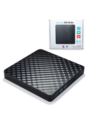 Зовнішній USB 3.0 DVD RW CD Тонкий оптичний привід Записуючий плеєр Пристрій для запису Зчитувач Програвач No Brand (384678089)