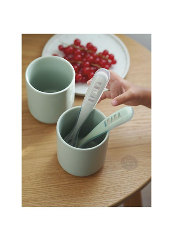 Набір ложок силіконових 2 шт. 4+ зелений/сірий, арт. 913552 Beaba (369669013)