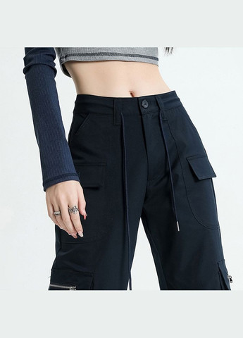 Жіночі джинси прямі з великими кишенями сині No Brand - (308976974)