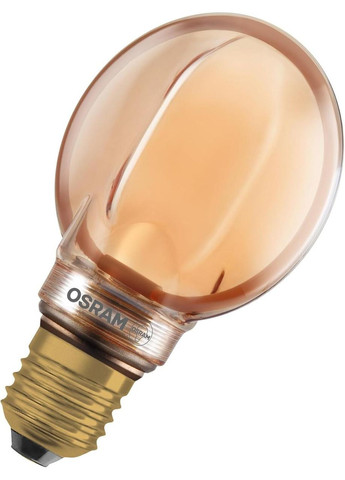 Лампа Vintage 1906 Globe 80, 4 Вт, 220 лм, 1800K, теплий білий світ, скло без свинцю, цоколь E27, IP20, золотий відтінок Osram (372154200)