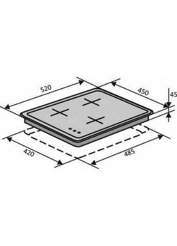 Варильна поверхня HV 44 TC (2059765961369) Ventolux (316552358)