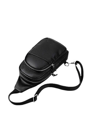 Нагрудная мужская сумка слинг из натуральной кожи Qvant 5021 - Черная Tiding Слінг (366889764)