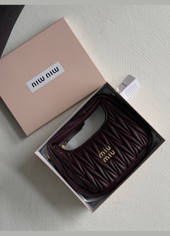 Miу Miу Wander Matelassé Nappa Leather сумочка (бургунди цвет) No Brand (322394090)
