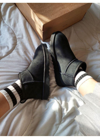 Уггі Жіночі UGG Ultra Mini Black (Замша) (366196846)