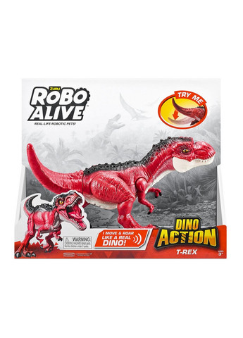Інтерактивна іграшка Тиранозавр зі звуком 23х27х10 см Pets & Robo Alive (289365339)