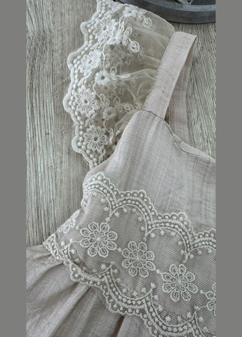 Бежева сукня святкова для дівчинки на літо BabyStyle (336898008)