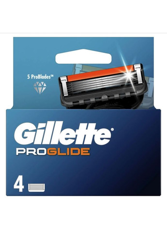 Сменные мужские кассеты для бритья (лезвия картриджи) 4 шт Gillette ProGlide (324624371)