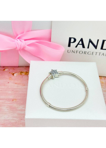 Срібний Браслет Пандора з асиметричною застібкою-зіркою 599639C01 Kabluchka (355347419)