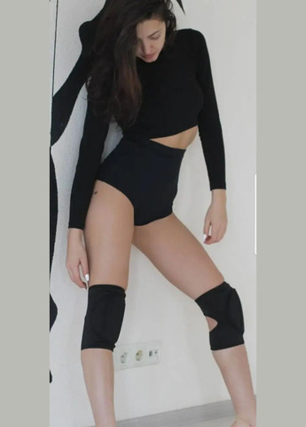 Наколенники для танцев со сменными вставками 8 мм Черные Сетка PF (340424789)