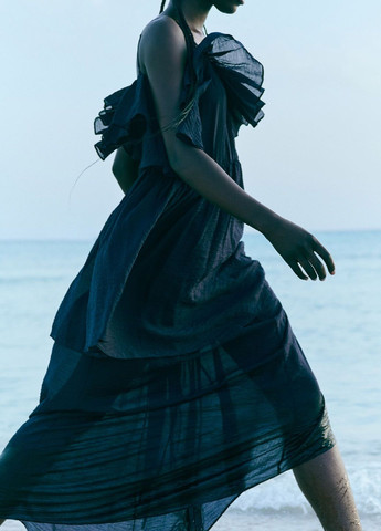 Чорна кежуал сукня H&M однотонна