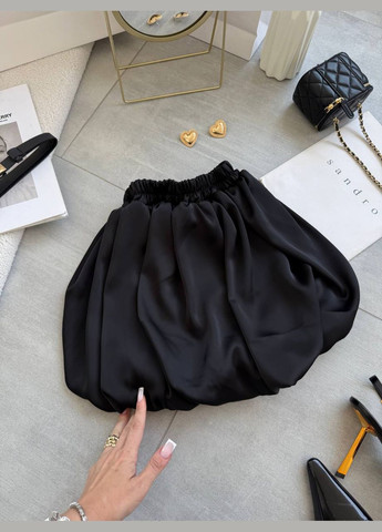 Черная повседневная, кэжуал однотонная юбка No Brand баллон