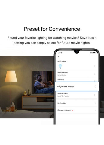 Умная LED Wi-Fi лампа с регулировкой Tapo L510E 2 шт. (TAPO-L510E-2-PACK) TP-Link (322936428)