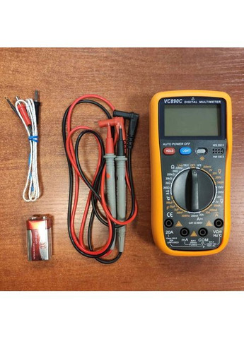 Цифровой Профессиональный мультиметр VC890C тестер вольтметр + термопара MDR No Brand (371794320)