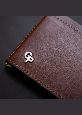 Мужской кожаный зажим для денег 11361 Коричневый Grande Pelle (331911491)