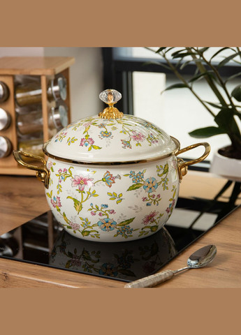 Кастрюля эмалированная 5 л в винтажном стиле Yiwu (322503827)