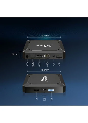 Приставка TV-BOX медіаплеєр з Android 13 та 8K зображенням смарт ТВ 4/32 ГБ (X98K) Smartbox (374014888)