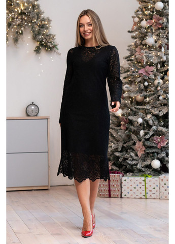 Чорна святковий жіноча сукня із мережива свонг (ск 2225) RiMari