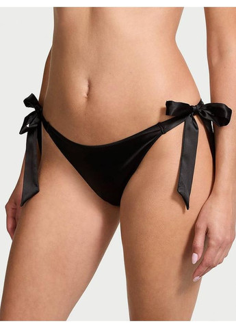 Черный комплект женского белья very sexy shine black (лиф 36c + трусики cheeky m) Victoria's Secret