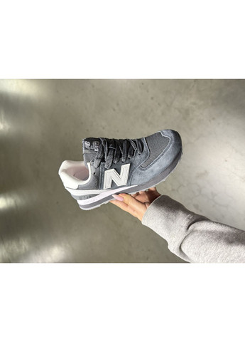 КРОСІВКИ ЖІНОЧІ NEW BALANCE 574 GREY WHITE НЬЮ БЕЛАНС 574 No Brand сірі демісезони (367170132)