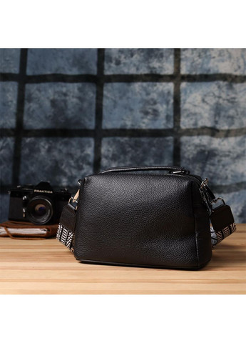 Сумка кросс-боди женская через плечо из натуральной кожи на металлических ножках средняя Черный 39328 Vintage (355245240)