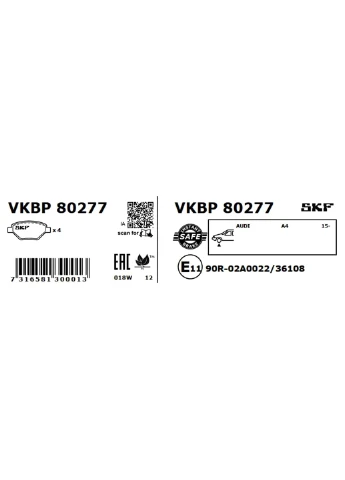 Комплект гальмівних колодок SKF (342402285)