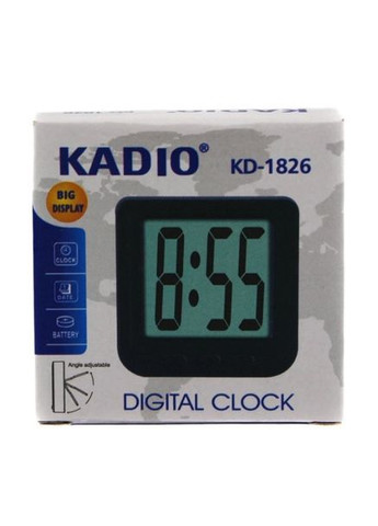 Настольные электронные часы на батарейках KD-1826 цифровые часы в авто с магнитом Черный Kadio (323000725)