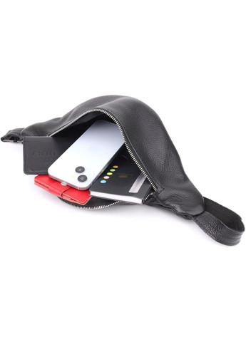 Сумка на пояс через плече шкіряна чоловіча Чорний 35601 Shvigel (334673990)