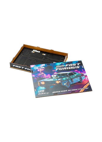 Дерев'яний 3D конструктор "Fast Furious" Puz-62519, 125 деталей, чорний PuzzleOK (333703134)