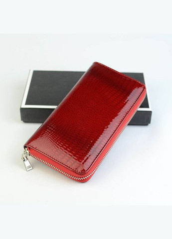 Гаманець жіночий червоний лаковий класичний шкіряний на блискавці Balisa (324559605)