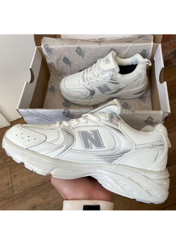 Белые зимние кроссовки мужские new balance 530 white leather нью беланс 530 No Brand