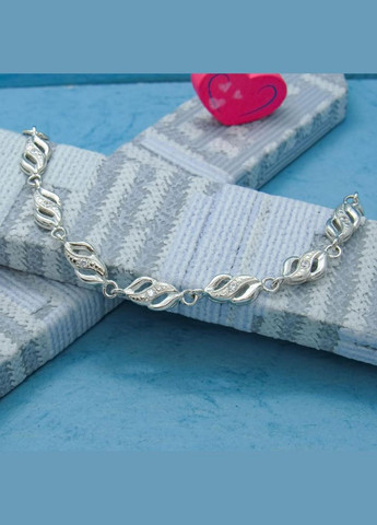 Срібний браслет з фіанітами "Краса" No Brand (350667136)