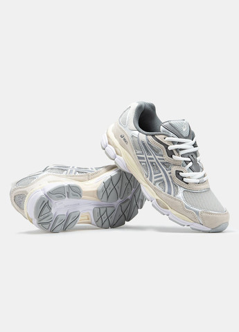 Сірі Осінні кросівки чоловічі і жіночі asics gel-nyc grey beige | асікс гель-нюк сірі бежеві No Brand