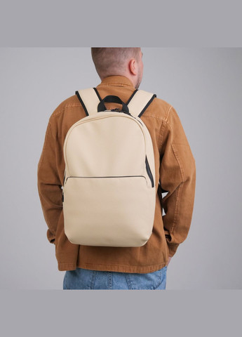 Повседневный рюкзак из экокожи бежевого цвета с отделением под ноутбук ToBeYou x (293247104)