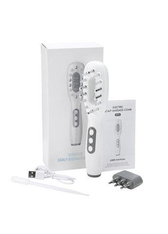 Електричний масажний гребінець з вібрацією, світлотерапією та EMS проти випадіння та прискорення росту волосся CkeyiN (322456222)