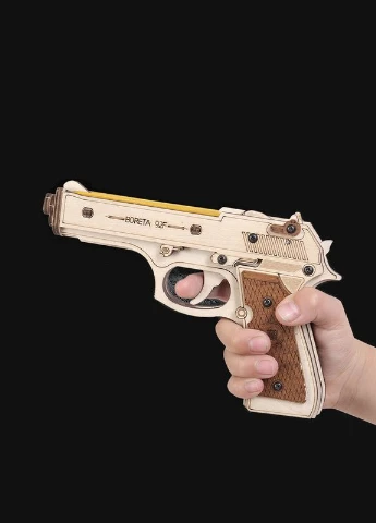 Дерев'яний 3D конструктор JSP201 Beretta gun 23 деталі 1 шт. Unique (352012331)