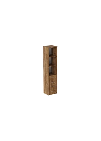 Пенал Анжело на 3 полки с 4 ящиками 1900x400x380 ДСП Дуб Таверна 16мм FRD-104928 Ferrum-decor (351358869)