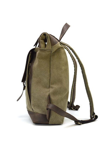 Рол-ап рюкзак із кінської шкіри та канвас ROc-5191-3md TARWA (328450007)