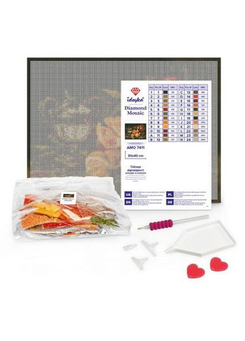 НАБОР С АЛМАЗНОЙ МОЗАИКОЙ "КРОЛИЧЬИ ПРИКЛЮЧЕНИЯ" 30х40 см Ідейка (372821798)