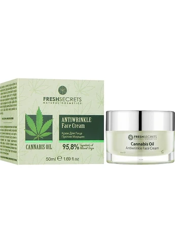Madis Крем для обличчя "Проти зморщок" Fresh Secrets Cannabis Oil Antiwrinkle Face Cream 50ml (2-966865) — Крем, Італія (380124628)